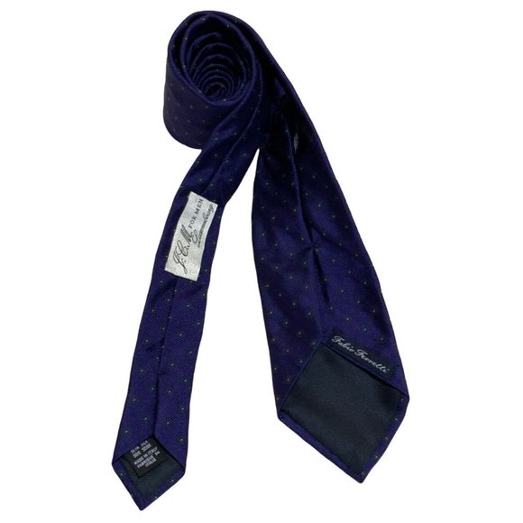 FABIO FERRETTI Purple Floral Silk Tie ITALY 60"/ 3.2" EC - Picture 1 of 5